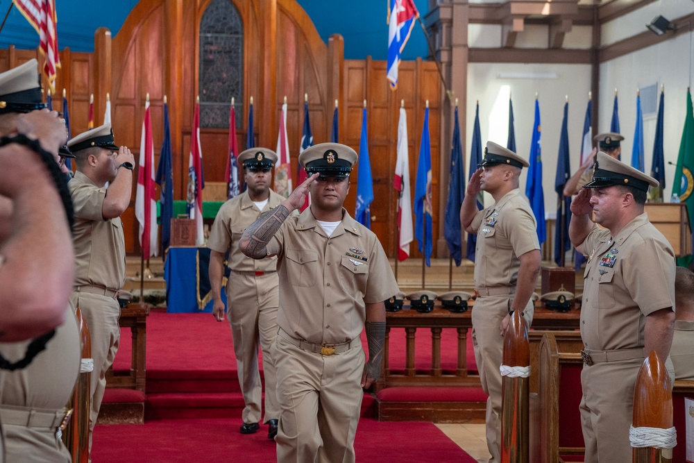 Naval Station Guantanamo Bay pins chiefs during Chief Petty Officer Pinning Ceremony