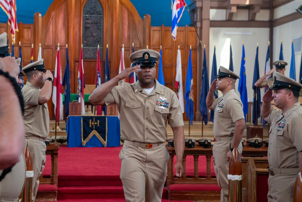 Naval Station Guantanamo Bay pins chiefs during Chief Petty Officer Pinning Ceremony