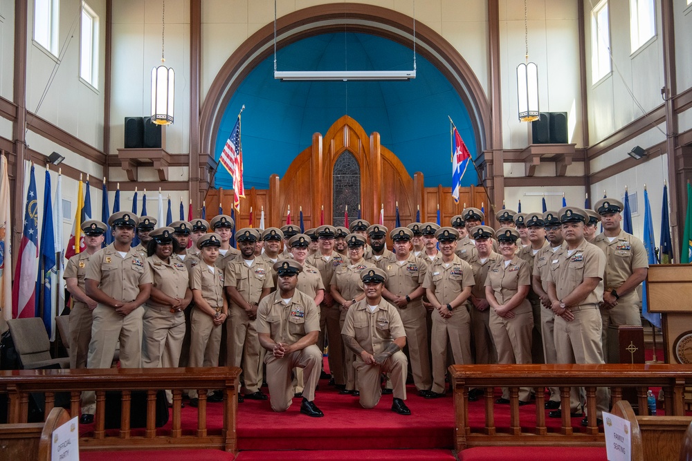 Naval Station Guantanamo Bay pins chiefs during Chief Petty Officer Pinning Ceremony