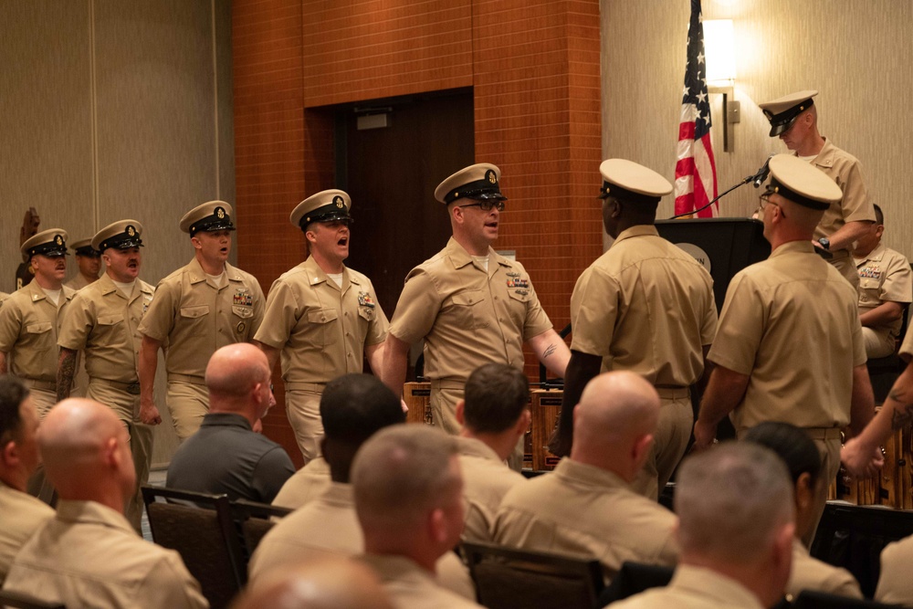 USS Bataan Promotes 15 Chiefs