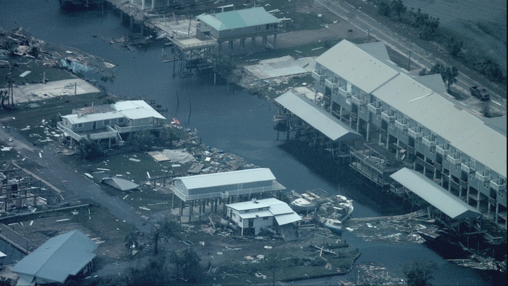 AMO Multi-role Enforcement Aircraft assesses damage wrought by Hurricane Helene