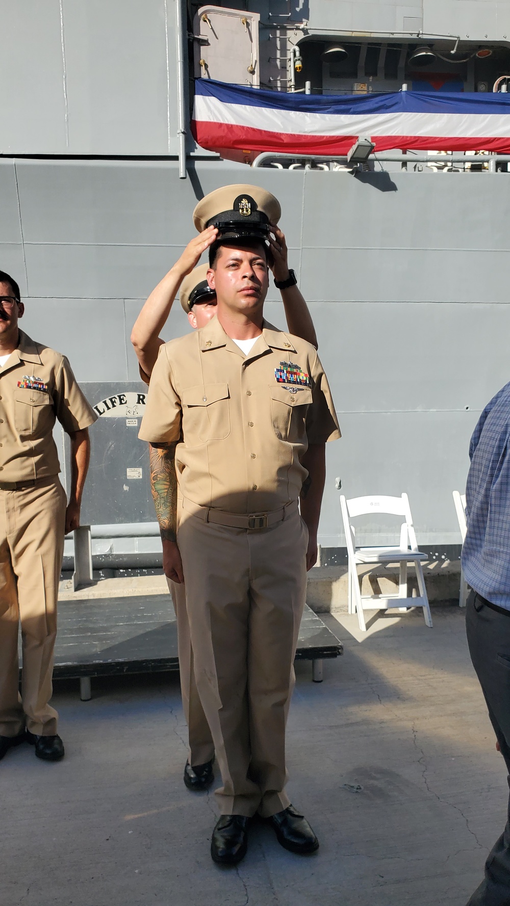 USS Antietam Pins its Final Chiefs