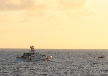 Coast Guard Cutters Bear and Kathleen Moore conduct migrant interdiction operations north of Haiti
