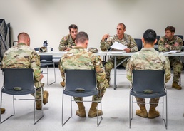 Army National Guard Command Sergeant Major visits Army Guard Best Squad competitors