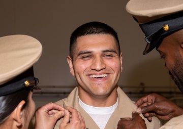 USS Ronald Reagan (CVN 76) advances 18 Chief Petty Officers during ceremony