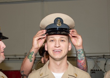 USS Ronald Reagan (CVN 76) advances 18 Chief Petty Officers during ceremony