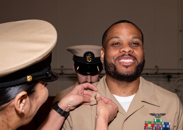 USS Ronald Reagan (CVN 76) advances 18 Chief Petty Officers during ceremony