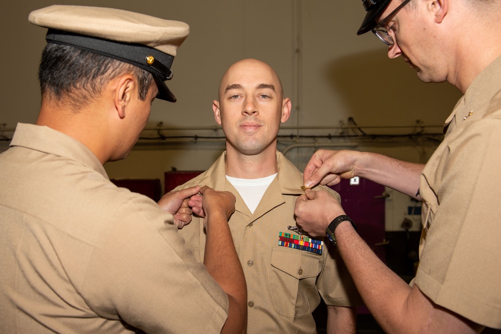 USS Ronald Reagan (CVN 76) advances 18 Chief Petty Officers during ceremony