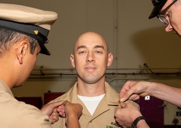 USS Ronald Reagan (CVN 76) advances 18 Chief Petty Officers during ceremony