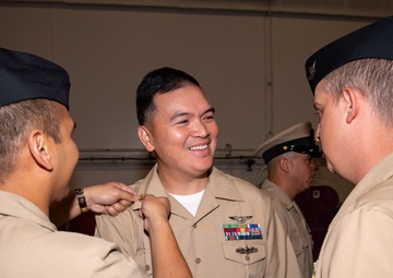 USS Ronald Reagan (CVN 76) advances 18 Chief Petty Officers during ceremony