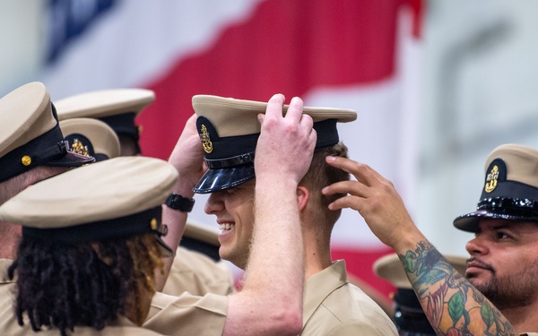 USS Ronald Reagan (CVN 76) advances 18 chief petty officers during ceremony