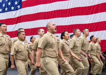 USS Ronald Reagan (CVN 76) advances 18 chief petty officers during ceremony