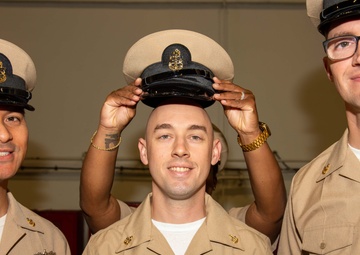 USS Ronald Reagan (CVN 76) advances 18 Chief Petty Officers during ceremony