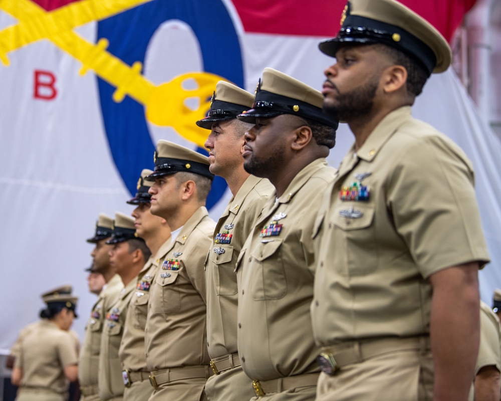 USS Ronald Reagan (CVN 76) advances 18 chief petty officers during ceremony