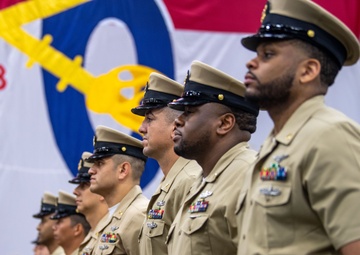 USS Ronald Reagan (CVN 76) advances 18 chief petty officers during ceremony