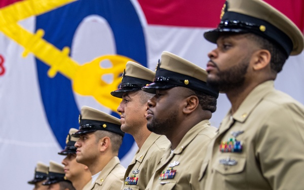 USS Ronald Reagan (CVN 76) advances 18 chief petty officers during ceremony