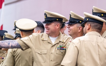 USS Ronald Reagan (CVN 76) advances 18 chief petty officers during ceremony