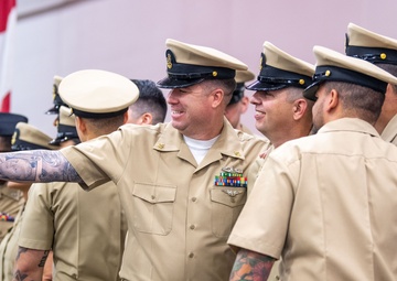 USS Ronald Reagan (CVN 76) advances 18 chief petty officers during ceremony