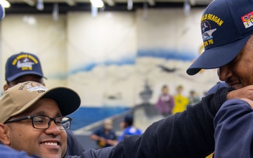 USS Ronald Reagan (CVN 76) Sailors conduct MK-1 Life Preserver inspection