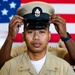 Sailors aboard USSGW conduct a chief pinning ceremony.