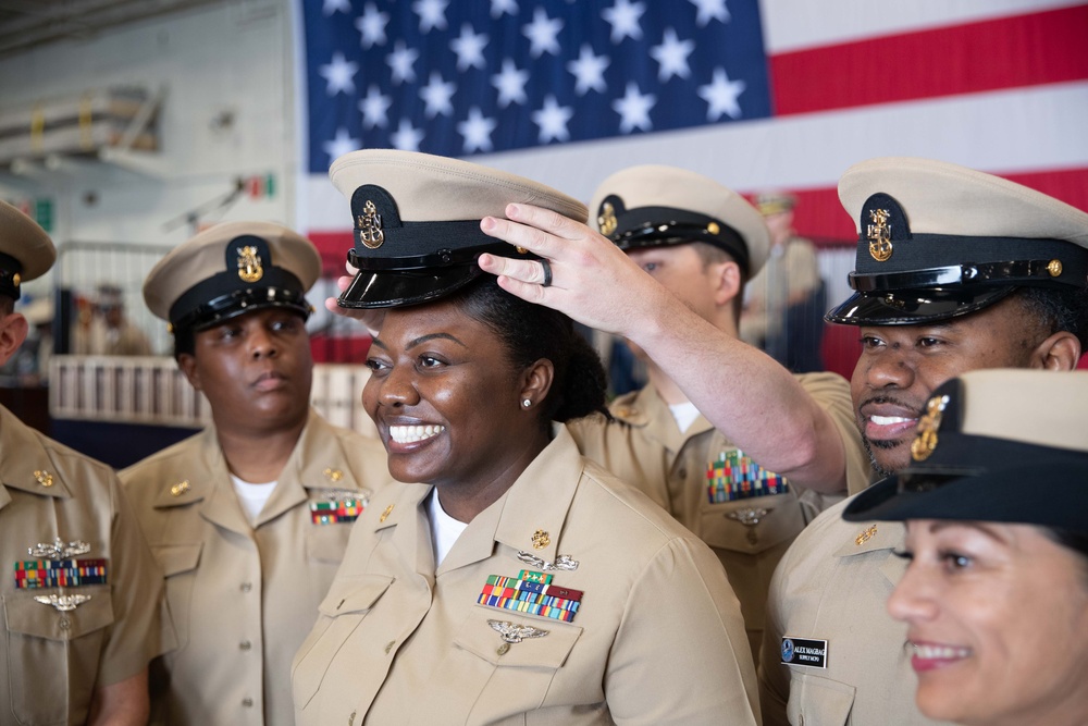 George Washington conducts Chief Pinning