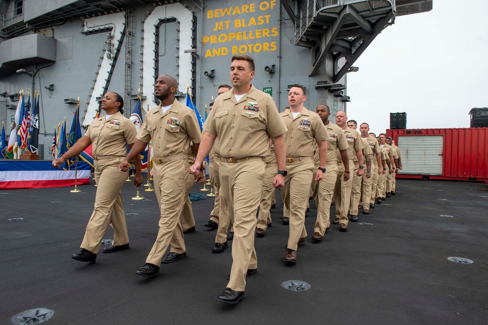 USS Carl Vinson U.S. Navy Chief Petty Officer Pinning Ceremony