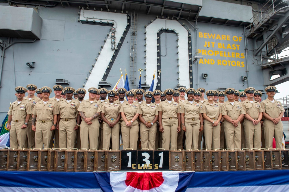 USS Carl Vinson U.S. Navy Chief Petty Officer Pinning Ceremony