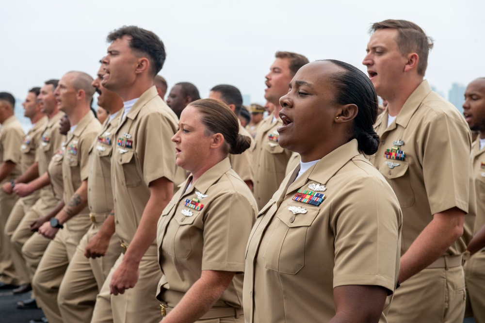 USS Carl Vinson U.S. Navy Chief Petty Officer Pinning Ceremony