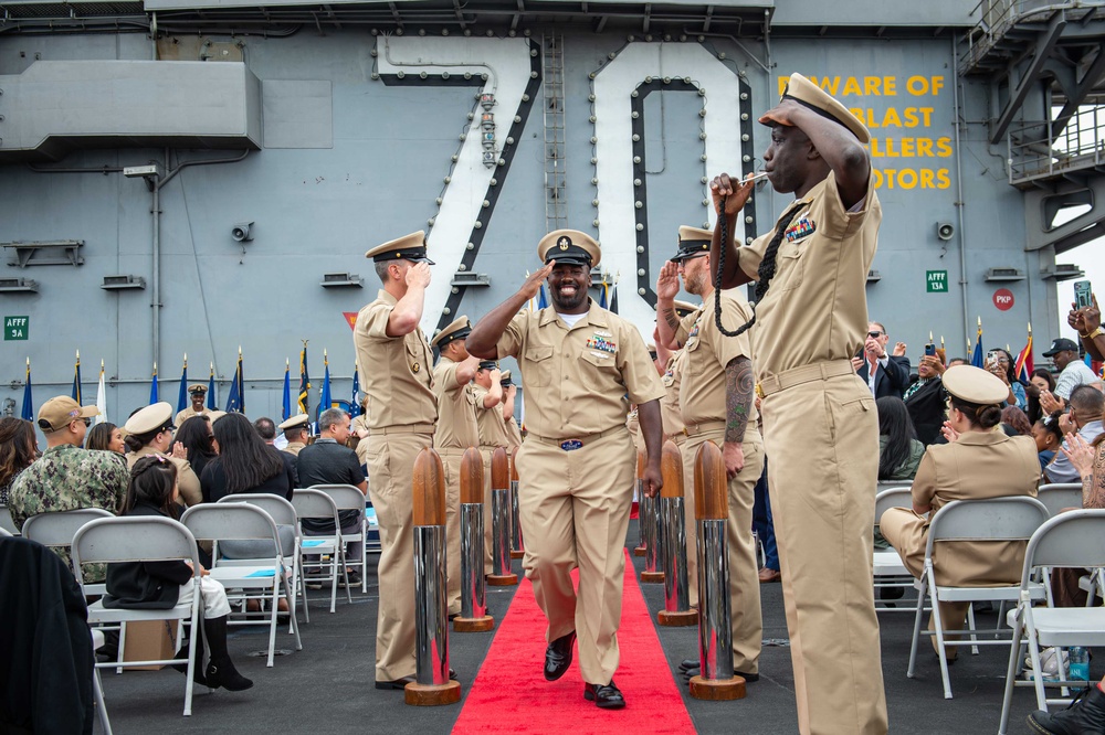 USS Carl Vinson U.S. Navy Chief Petty Officer Pinning Ceremony