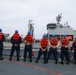 Sailors aboard the USS Howard conduct a replenishment-at-sea the HMNZS Aotearoa in the South China Sea