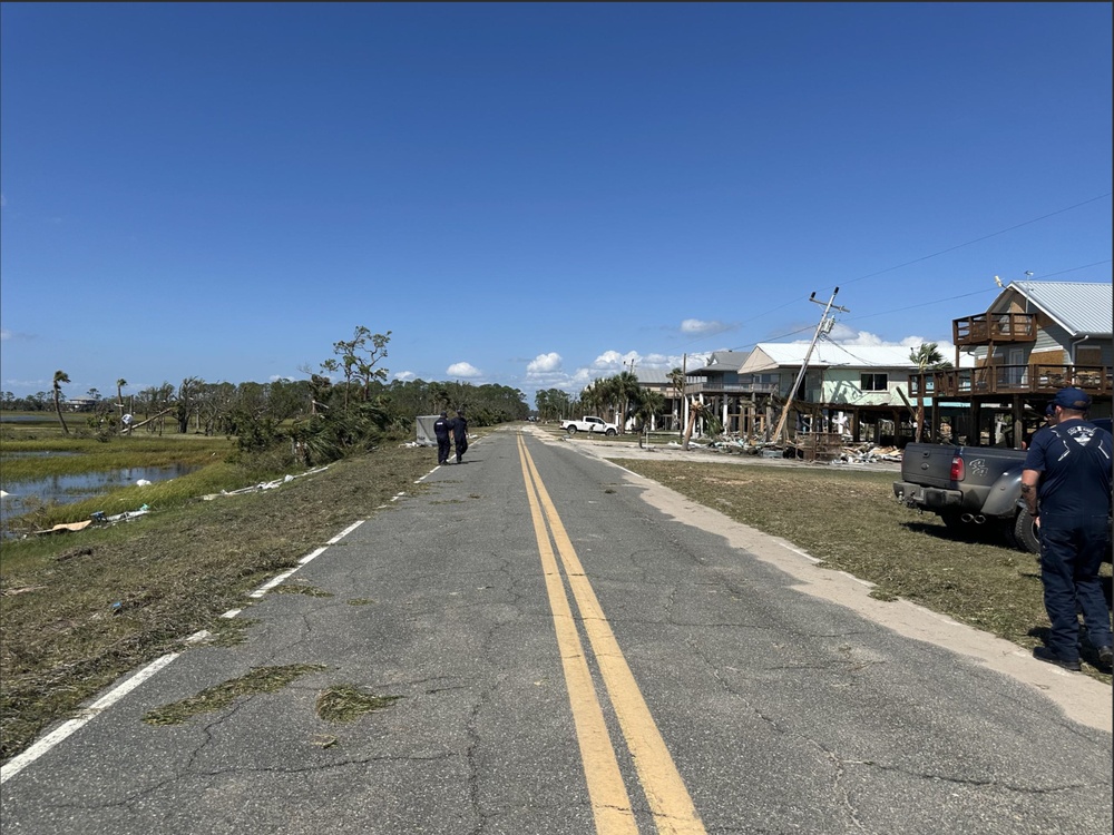 Coast Guard assesses damage in Keaton Beach after Hurricane Helene