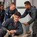 Sailors aboard George Washington conduct sea and anchor evolution