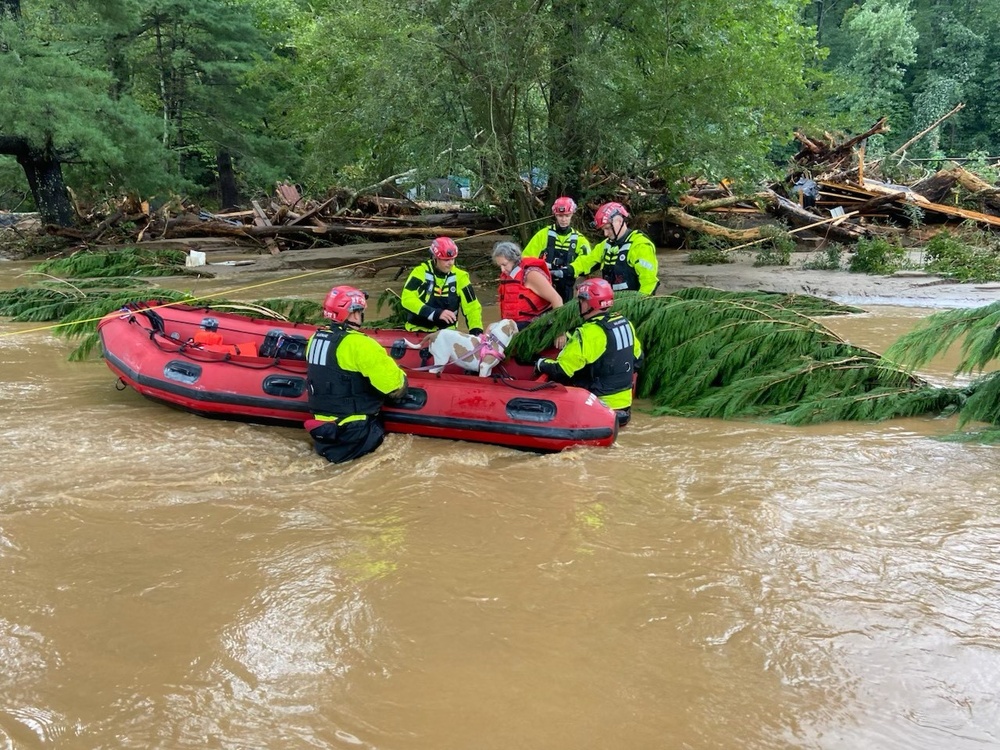 New York Task Force Conducts Search and Rescue After Hurricane Helene