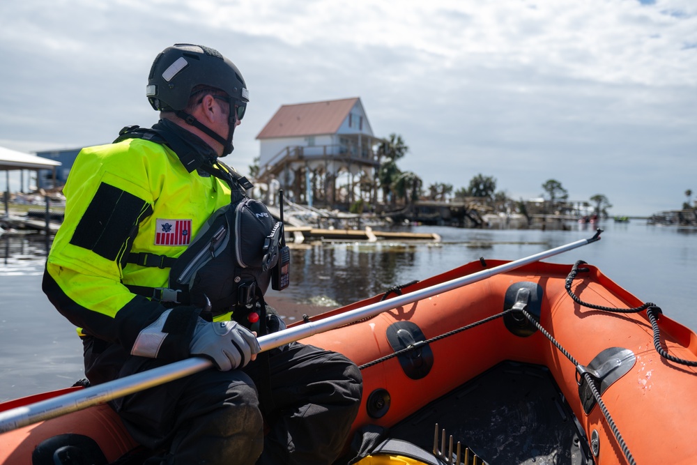 Coast Guard Gulf Strike Team and Partner Agencies conduct searches after effects of Hurricane Helene