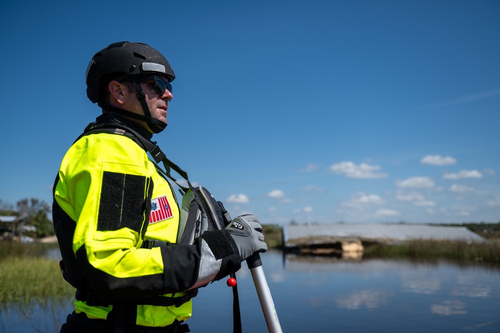 Coast Guard Gulf Strike Team and Partner Agencies conduct searches after effects of Hurricane Helene