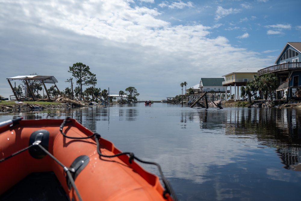 Coast Guard Gulf Strike Team and Partner Agencies conduct searches after effects of Hurricane Helene