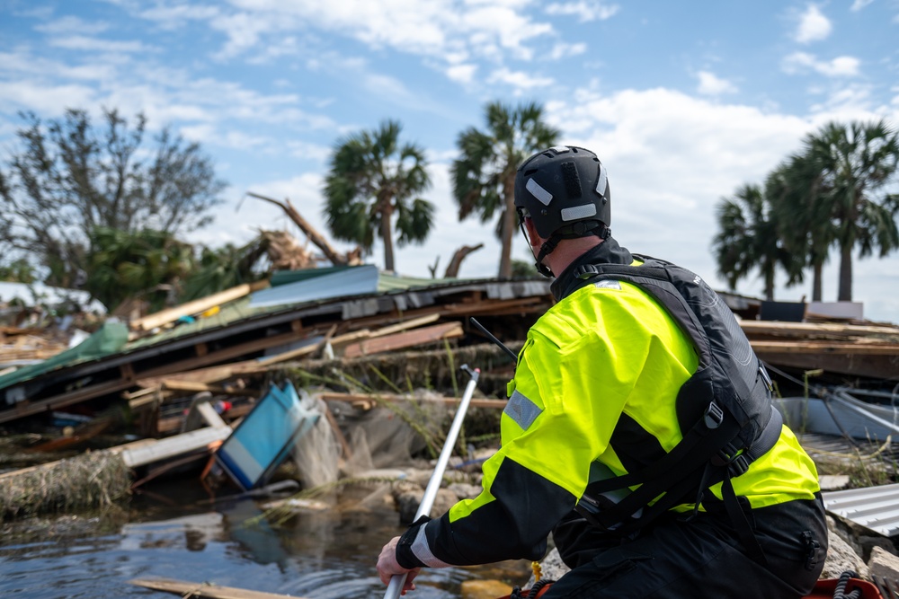 Coast Guard Gulf Strike Team and Partner Agencies conduct searches after effects of Hurricane Helene