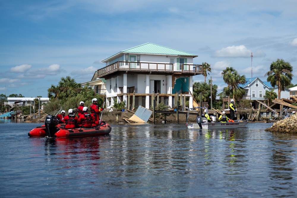 Coast Guard Gulf Strike Team and Partner Agencies continue conducting searches after effects of Hurricane Helene