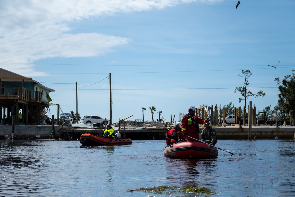 Coast Guard Gulf Strike Team and Partner Agencies continue conducting searches after effects of Hurricane Helene