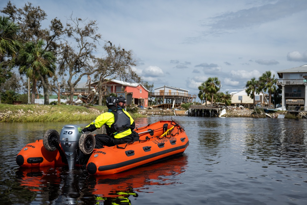 Coast Guard Gulf Strike Team and Partner Agencies continue conducting searches after effects of Hurricane Helene