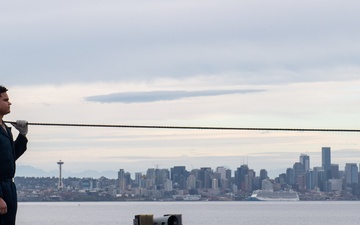 USS Ronald Reagan (CVN 76) departs Naval Base Kitsap Bremerton