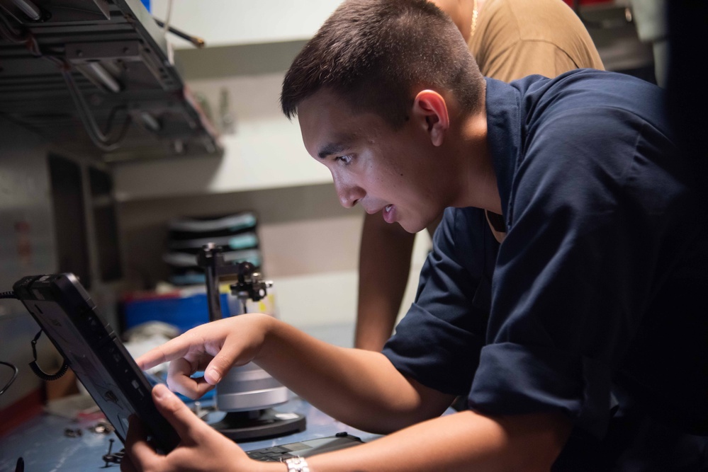 AIMD Department Sailors Conduct Maintenance Aboard Theodore Roosevelt