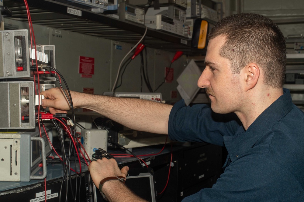 AIMD Department Sailors Conduct Maintenance Aboard Theodore Roosevelt