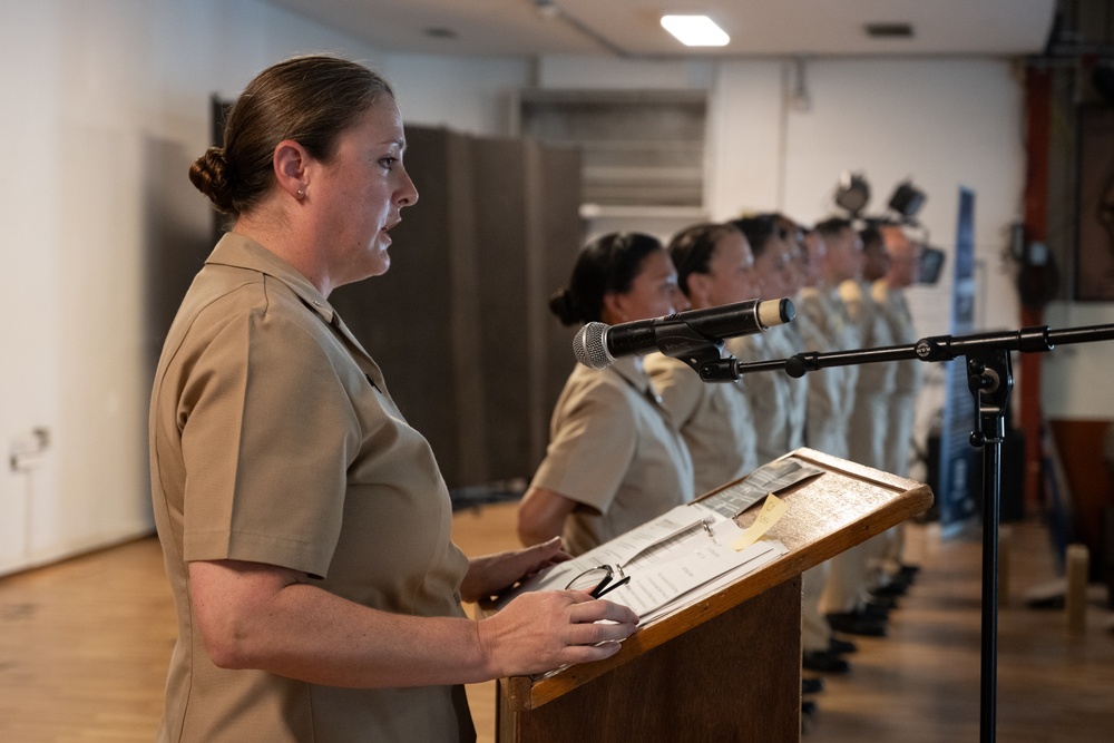 Camp Lemonnier Chief Petty Officer Initiation Culminates in Pinning Ceremony