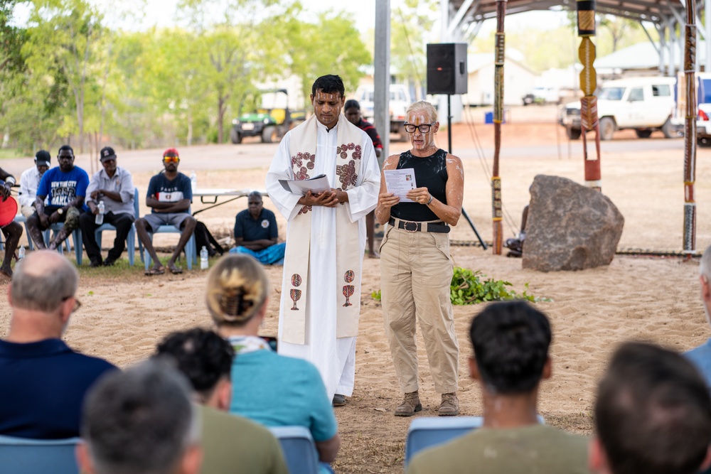 U.S. Marines, families of fallen honored by Tiwi Island, Larrakia people in historic Pukumani ceremony