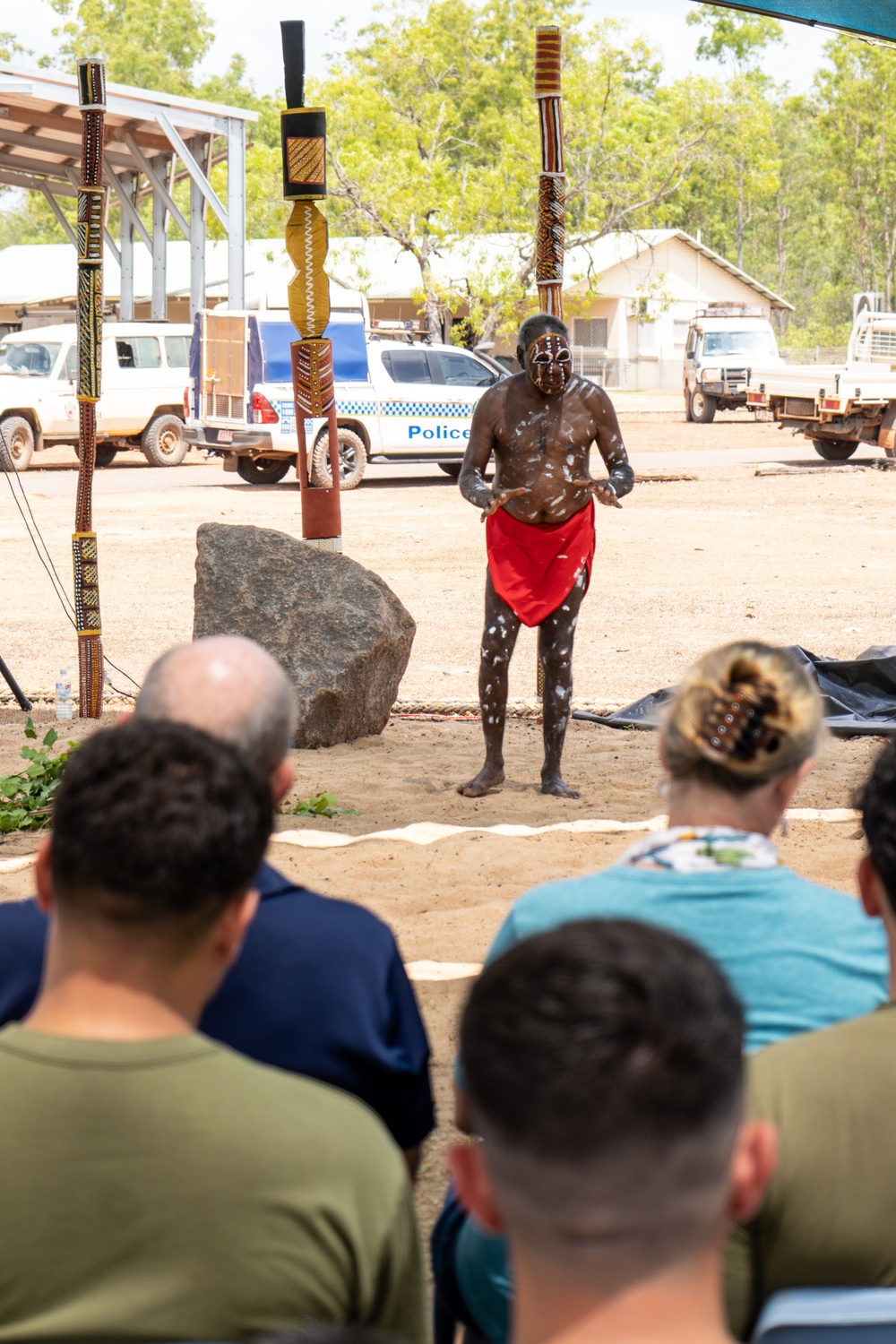 U.S. Marines, families of fallen honored by Tiwi Island, Larrakia people in historic Pukumani ceremony