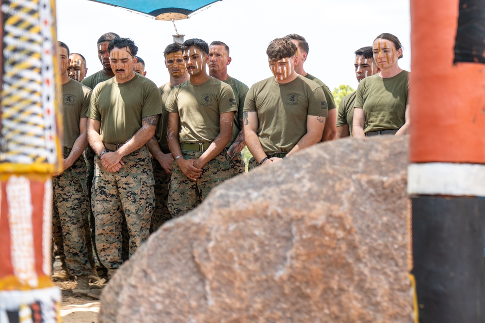 U.S. Marines, families of fallen honored by Tiwi Island, Larrakia people in historic Pukumani ceremony