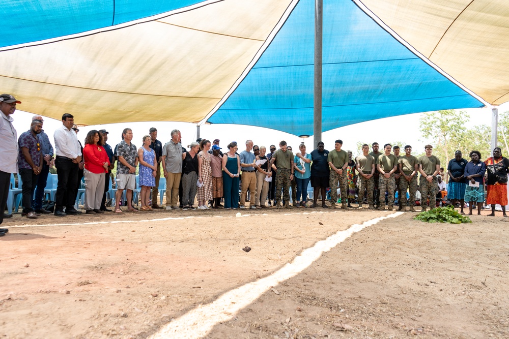 U.S. Marines, families of fallen honored by Tiwi Island, Larrakia people in historic Pukumani ceremony