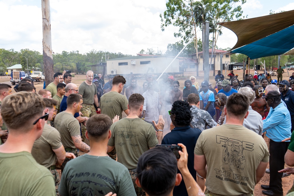 U.S. Marines, families of fallen honored by Tiwi Island, Larrakia people in historic Pukumani ceremony