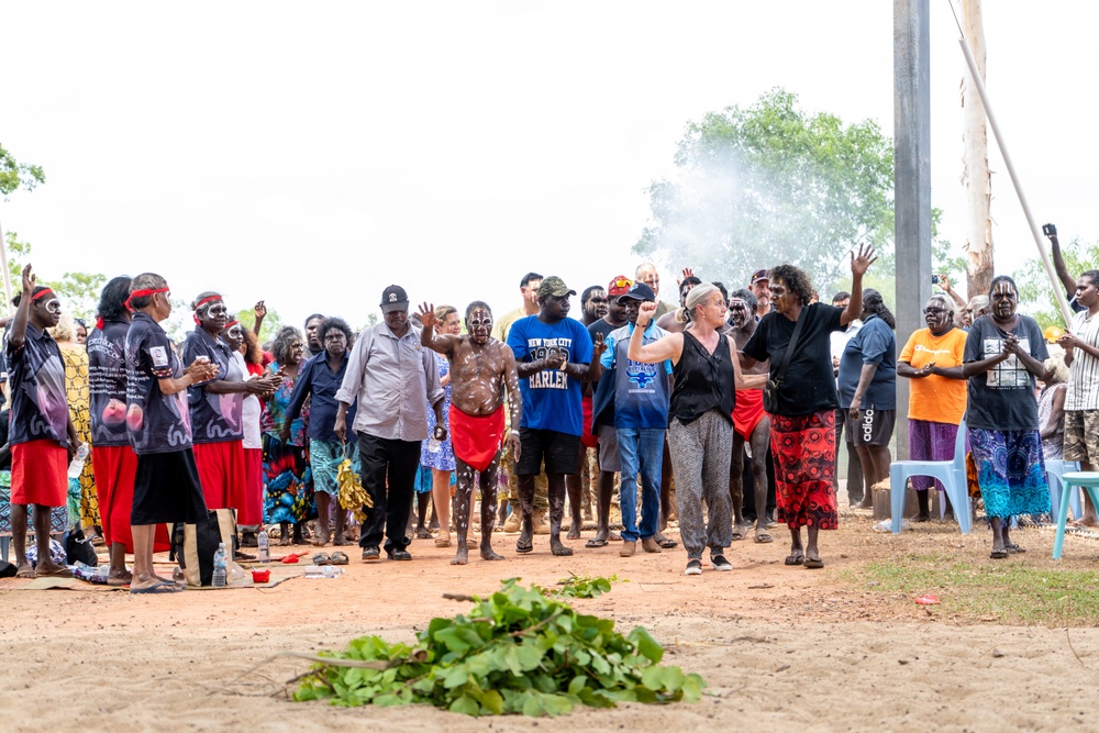 U.S. Marines, families of fallen honored by Tiwi Island, Larrakia people in historic Pukumani ceremony